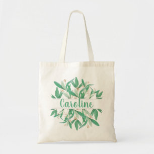 Groene botanische bladeren Elegant Wedding Canvas Tote Bag