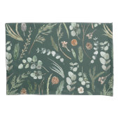 Groene botanische elegante moderne familie rustige kussensloop (Voorkant-Links)