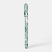 Groene botanische fernenvulling en wit berry patro iPhone 16 hoesje (Linkerkant)