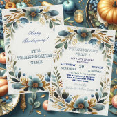 Groene botanische gebladerte Herfst Thanksgiving F Kaart