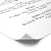 Groene botanische huwelijksdranken menu bord poster (Hoek)