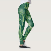 Groene Botanische Leaf All-Over-Print Leggings (Rechts)