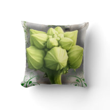 Groene Botanische Pompoen Bloemknop Macro Kunst Ku