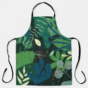 Groene botanische: tropische bladeren illustratie schort
