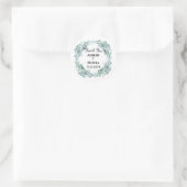 Groene botanische trouwfavoriete klassieke sticker (Tas)