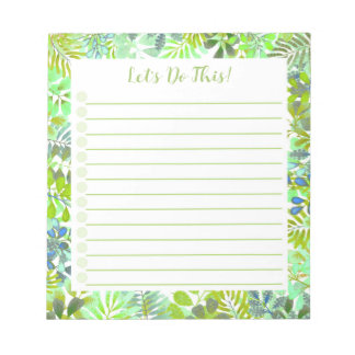 Groene Botanische Waterverf laat te doen lijst Notitieblok