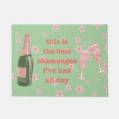 Groene Bougie Champagne fles offerte Deurmat (Voorkant)