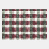 Groene Bourgogne Stripes Kerstmis Inpakpapier Vel (Voorkant 2)