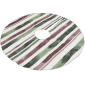 Groene Bourgogne Stripes Kerstmis Kerstboom Rok (Gekanteld)