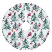 Groene Bourgondische kerstbomen Ornamenten Kerstboom Rok (Voorkant)