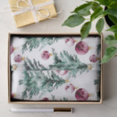 Groene Bourgondische kerstbomen Ornamenten Tissuepapier (Geschenk)