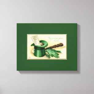 groene bovenste handschoenenhandschoenen Shamrock Canvas Afdruk