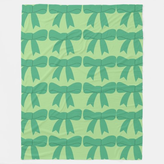 Groene Bow Fleece Deken (Voorkant)