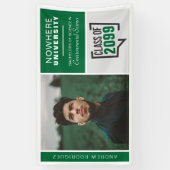 Groene boxen en foto-Afstuderen banner (Verticaal)