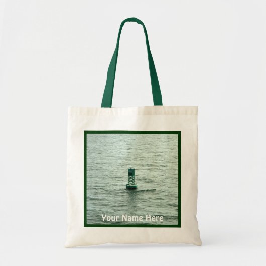 Groene boy Channel Marker op maat Tote Bag (Voorkant)