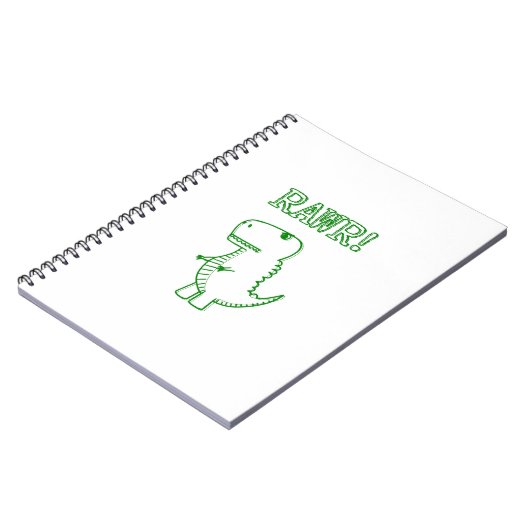 Groene Boze T Rex Dino Notitieboek (Linkerzijde)