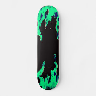 Groene brand - Grünes Feuer - Flamme Flame Flames Skateboard