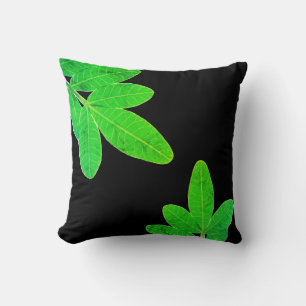 Groene Braziliaanse holly bladeren Kussen Sierkuss