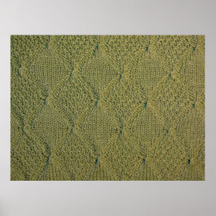 groene breiwerk, gebreide textuur, groen weefsel poster