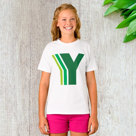 Groene brief Y T-shirt