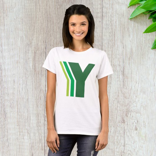 Groene brief Y T-shirt