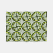 Groene Brigid's Cross op Green Fleece Deken (Voorkant (Horizontaal))