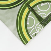 Groene Brigid's Cross op Green Fleece Deken (Hoek)