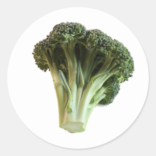 Groene Broccoli Bloem Verse Groente Ronde Sticker (Voorkant)