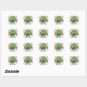 Groene Broccoli Broccoli, rockster Ronde Sticker (Vel)