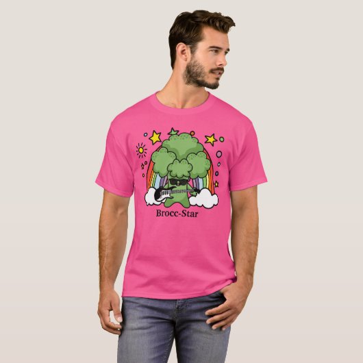 Groene Broccoli Broccoli, rockster T-shirt (Voorkant volledig)