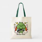 Groene Broccoli Broccoli, rockster Tote Bag (Achterkant)