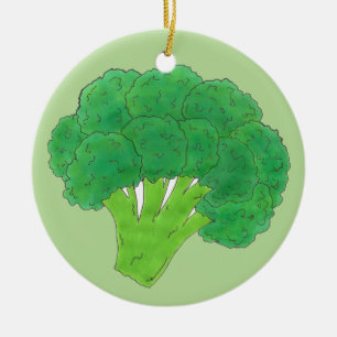 Groene Broccoli Bunch Gardening Vegetable Foodie Keramisch Ornament