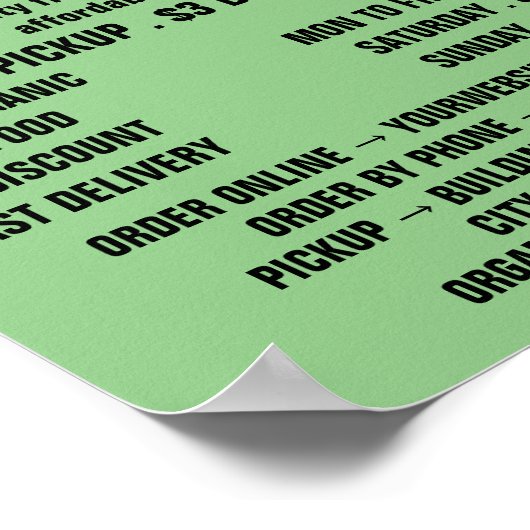 Groene broccoli, groenteboeren Adverteren Poster (Hoek)