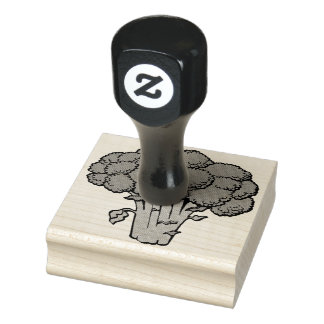 Groene broccoli rubberstempel