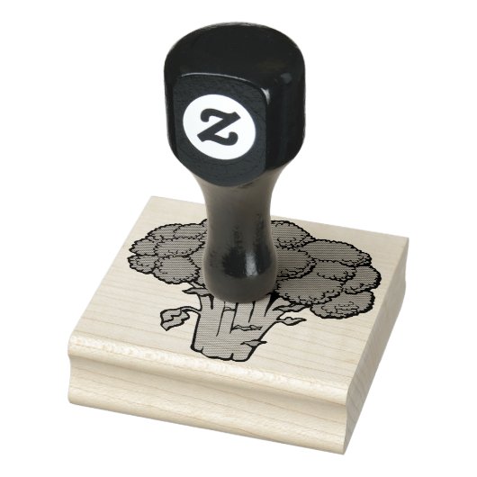 Groene broccoli rubberstempel (Stempel)