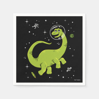 Groene Brontosaurus dinos in de ruimte Servet