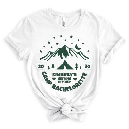 Groene Bruid Camping Vrijgezellenfeest BVI Tri-Blend Shirt