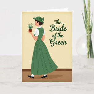 Groene Bruid Elegante Vrouw Kaart