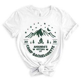 Groene bruidsmeisje camping vrijgezellenfeest Tri-Blend shirt
