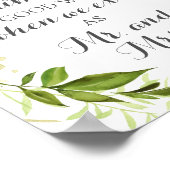 Groene bruiloft beluistert van goede wensen, Rusti Poster (Hoek)