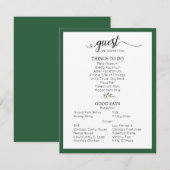 Groene bruiloft — Bezoekersinformatie Informatiekaartje (Voorkant / Achterkant)