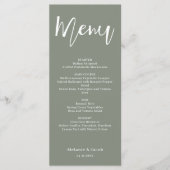 Groene bruiloft Flat Menu (Voorkant)