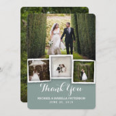  groene bruiloft Foto Hartelijk dank Bedankkaart (Voorkant / Achterkant)