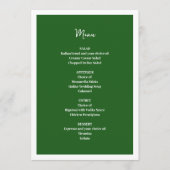 Groene bruiloft menu (Voorkant)