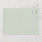 Groene bruiloft met lavendel eucalyptus uitnodiging briefkaart (Achterkant)