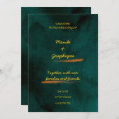 Groene bruiloft uitnodigingen Art (Voorkant / Achterkant)