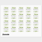 Groene bruiloft vierkante Stickers, rustiek groen Sticker (Vel)