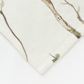 Groene Bruine Bomen Fleece Deken (Hoek)
