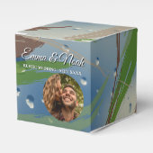 Groene, bruine en beige penseelstreken Favor doos Bedankdoosjes (Voorkant Zijde)