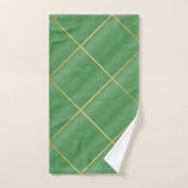 GROENE BRUSHED TEXTURE GOLD DESIGN BATH TOWEL SET BAD HANDDOEK (Handdoek)